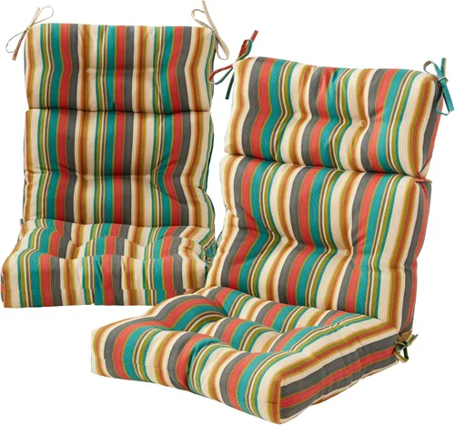 Vista 37 de Greendale Home Fashions Adobe Stripe - Cojín para silla de respaldo alto para exteriores (44 x 22 pulgadas)
