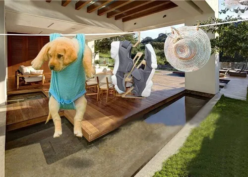Vista 3 de Clothesline - Cuerda de secado de ropa, portátil, ajustable, para ropa interior y exterior, línea de ropa a prueba de viento, colgador para camping