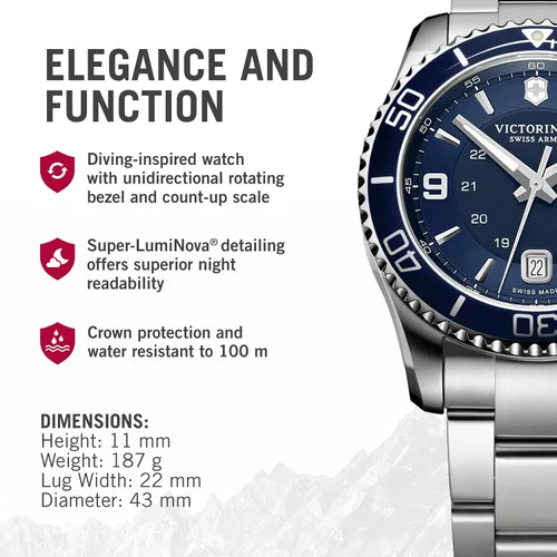 Vista 2 de Victorinox Men's Maverick Analog Display Swiss Quartz Watch
