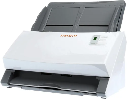 Vista 2 de Ambir Technology ImageScan Pro 340 - Escáner ADF de alta velocidad de 40 ppm para PC con Windows y Mac, color blanco