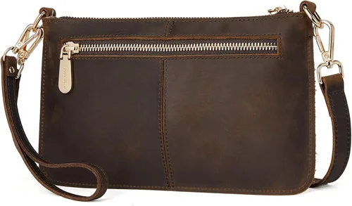 Vista 8 de BOSTANTEN Monederos pequeños para mujer, bolsos cruzados de cuero, monederos de mano, sobre