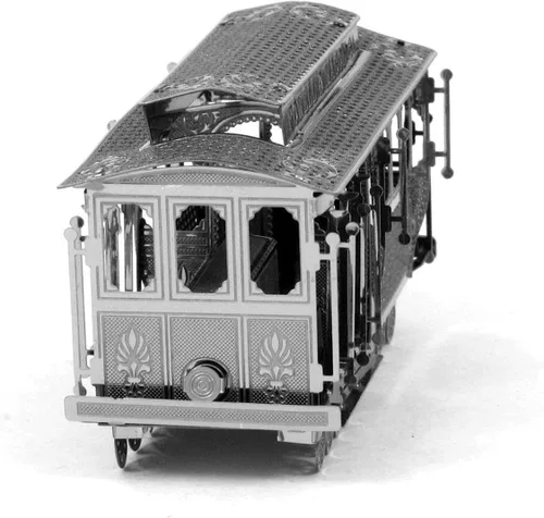 Vista 6 de Metal Earth San Francisco Cable Car 3D Kit de modelo de metal con pinzas Fascinaciones
