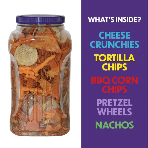 Vista 11 de Utz - Mix para fiestas en barril de 737,1 g (26 onzas). La sabrosa mezcla de picadillos incluye tortillas de maíz, tortillas de nachos, pretzels