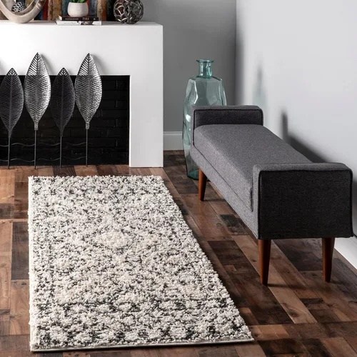 Vista 10 de nuLOOM Lacey - Alfombra decorativa geométrica marroquí, 2 x 3, color blanco roto