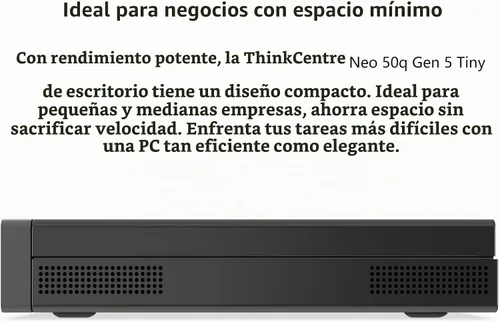 Vista 5 de Lenovo Mini PC ThinkCentre neo 50q Gen 5, Intel Core 5, 8 GB de RAM, SSD