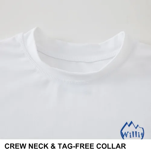 Vista 4 de Willit Camiseta de natación de manga larga para niños con protección solar UPF 50+, protección solar SPF de secado rápido