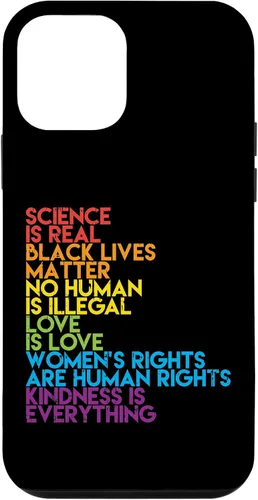 Vista 16 de Science is Real Black Lives Matter Rainbow LGBT Pride Gift Case for iPhone 17
