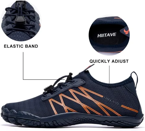 Vista 2 de HIITAVE - Zapatos acuáticos y con sensación de pies descalzos para hombre, calcetines acuáticos de secado rápido para deportes al aire libre
