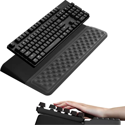 Vista 12 de Ospelelf Almohadilla para reposamuñecas para teclado, cómodo soporte ergonómico para teclado, accesorios de escritorio de oficina, artículos Anémona
