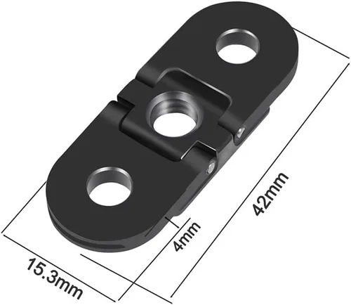 Vista 4 de Dedos plegables de repuesto para GoPro Hero11/10/9/8 Soporte adaptador de imán con 1/4 trípode conectar puerto para mango de vivienda Monopod