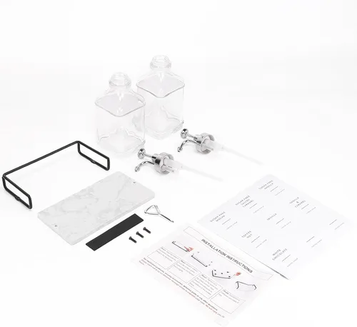 Vista 8 de Dispensador de jarabe de café BathAce para barra de café, botellas de jarabe de vidrio transparente con bomba, almacenamiento recargable para jarabe