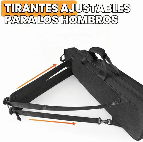 Vista 5 de PEKREWS Pool Cue Case, 4x5 Pool Stick Bag with Multiple Accessory Pockets