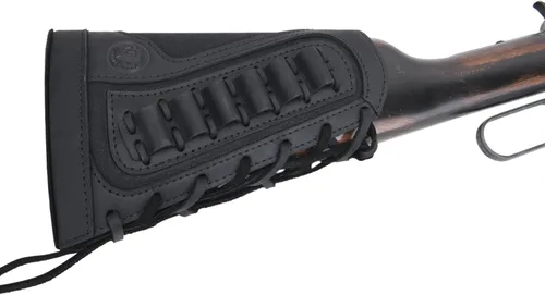 Vista 21 de Cartucho de culata de cuero para rifles calibre 12 o calibre .30-30 .308 Caza bolsa de munición bolsa de bolsa de bolsa de mano derecha escopeta