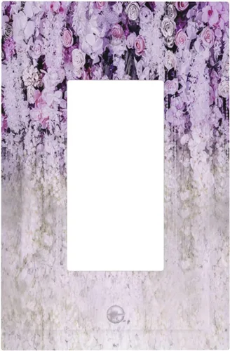 Vista 239 de Pintura al óleo de flores abstractas de 1 cuadrilla de interruptor de luz dúplex individual cubierta de salida placa de pared decorativa Placa