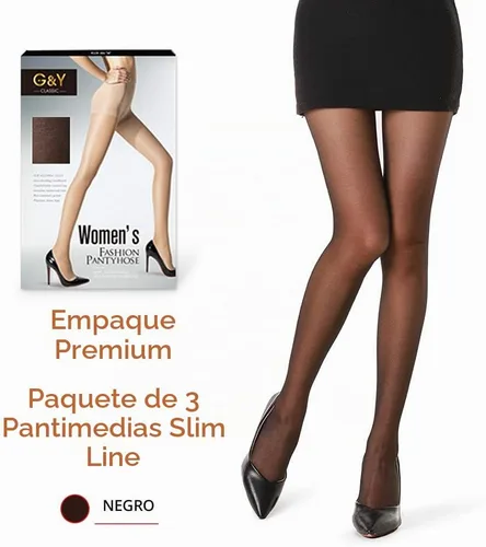 Vista 4 de 3 pares de medias transparentes para mujer – Control superior 20D para las medias, con dedos reforzados Negro