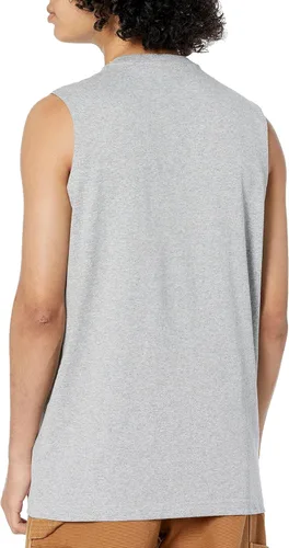 Vista 2 de Carhartt Men's Big & Tall Relaxed Fit Heavyweight Sleeveless Pocket T-Shirt