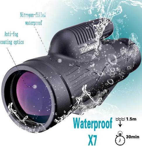Vista 4 de Telescopio monocular de alta definición de 12 x 50 con soporte para smartphone Alineación rápida; Soporte estable para teléfono; Compatibilidad