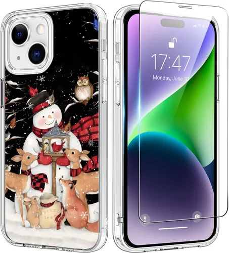 Vista 14 de bicol - Funda protectora a prueba de golpes para iPhone 15 Plus, funda delgada de acrílico transparente y diseños modernos para niña y mujer, 6.7