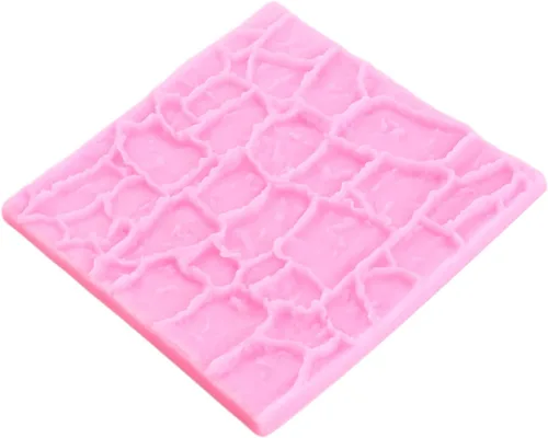 Vista 6 de Molde de silicona de textura de pared de ladrillo Moldes de fondant