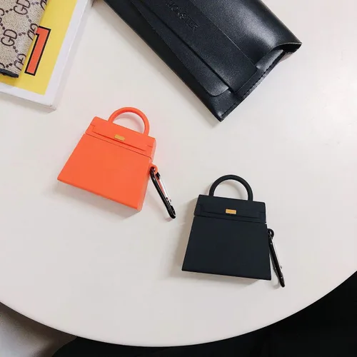 Vista 5 de Funda Compatible con AirPods 1/2, Funda de Bolso Mini Creativa de Moda para Niñas, Elegante Funda de Carga de Protección de Auriculares Inalámbricos