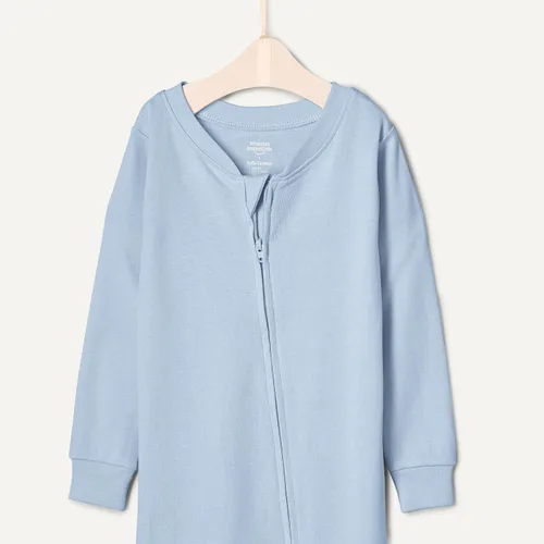 Vista 4 de Tienda Essentials x Sofia Grainge - Pijama unisex de algodón con pies para niños pequeños y bebés, paquete de 2