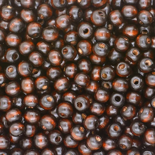 Vista 22 de Mandala Crafts - 2000 cuentas de madera redondas pequeñas de 6 mm para manualidades, suministros de macramé - cuentas de madera natural negra sin