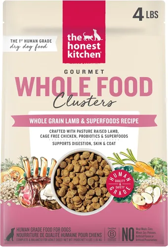 Vista 16 de The Honest Kitchen Whole Food Clusters - Alimento seco para perros con carne de res y avena integrales, bolsa de 1 libra