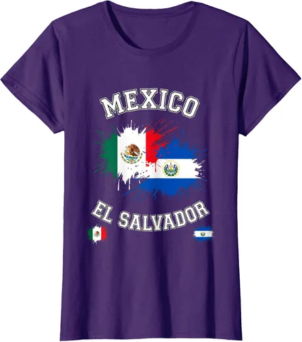 Vista 8 de Camiseta de recuerdo de la bandera vintage de El Salvador de México