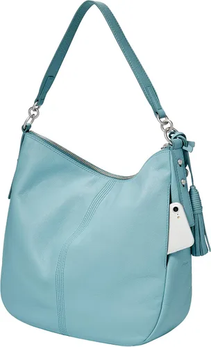 Vista 4 de Fossil Jolie Bolso Hobo de cuero para mujer, Turquesa, talla única