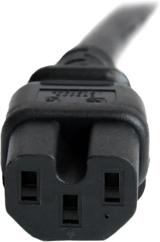 Vista 5 de StarTech - Cable de extensión resistente de 3 pies, 15 A, 250 V, 14 AWG, negro (PXTC14C153) IEC 320 C14 to IEC 320 C15, UL Listed, Heavy Gauge