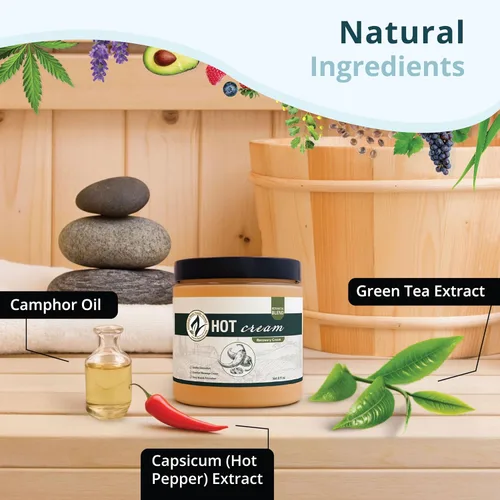 Vista 6 de Zatural Crema caliente relajante para frotar muscular, gel para sudar, crema para apretar la piel, loción para entrenamiento, masaje