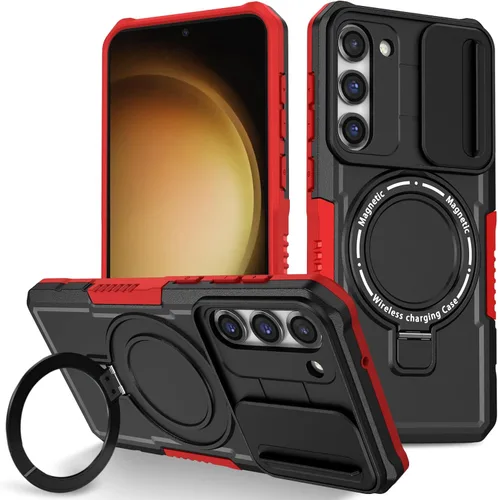Vista 40 de Funda magnética para Samsung Galaxy Note 20 Ultra, soporte para teléfono, funda protectora mate a prueba de golpes, funda protectora para teléfono