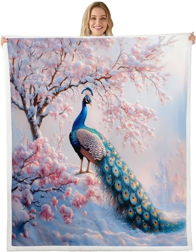 Vista 12 de Manfei Cute Cat Kids Throw Blanket Flower Heart Print Fuzzy Blanket for Boy Girls Room Decor, Kawaii Animal Theme Blanket for Bed Couch Sofa, Soft