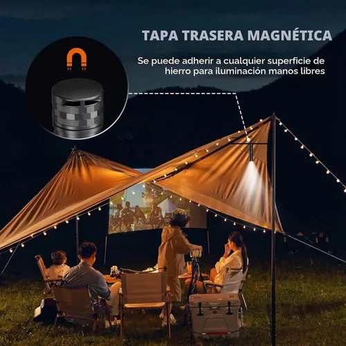 Vista 4 de Brinyte Linterna LED recargable E18 con base magnética para iluminación manos libres, 1200 lúmenes, luz de bolsillo EDC compacta y brillante, IP68