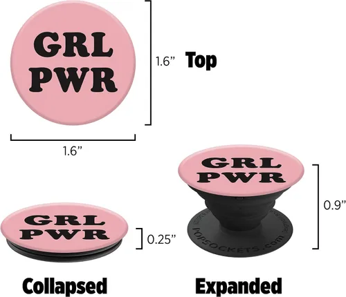 Vista 7 de PopSockets: Agarre plegable y soporte para teléfonos y tabletas - GRL PWR