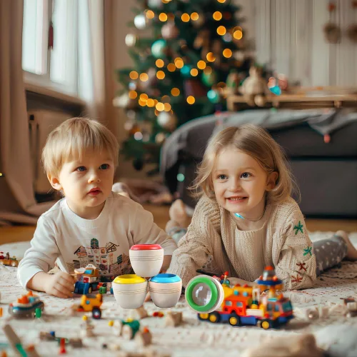 Vista 2 de 4pcs Caleidoscopios Mágicos Efecto Ojo de Abeja Caleidoscopios Juguete de Madera para Niños Regalo Festival