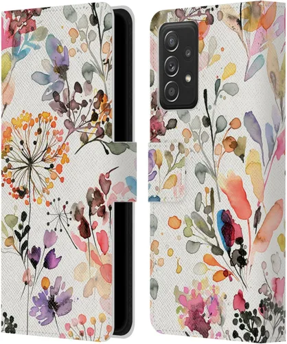 Vista 10 de Head Case Designs Officially Licensed Ninola Eucalyptus Wild Grasses Leather Wallet Case Compatible with Samsung Galaxy A53 5G (2022)