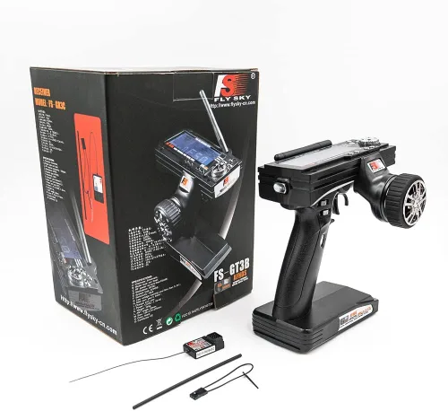 Vista 7 de Goolsky Flysky FS-GT3B Transmisor RC 2.4GHz 3 canales control remoto y receptor FS-GR3E para RC coche barco