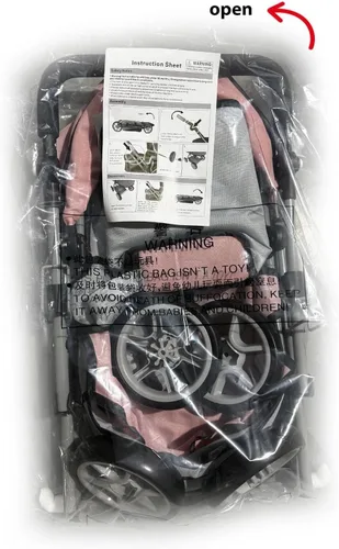 Vista 9 de Anano - Cochecito de muñeca de bebé, organizador de viaje para bebé, juguete de juguete, cochecitos de muñecas para niñas, accesorios de muñecas