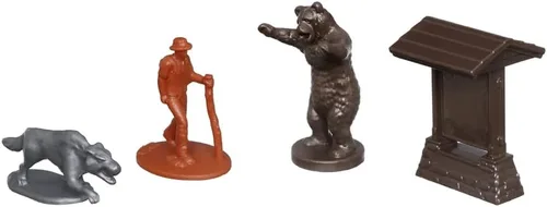 Vista 4 de Matchbox Hitch & Haul - Juego de vehículos fundidos a presión – Aventura de oso de navegación ~ Juego de 6 piezas ~ Coche CJ7 ~ Incluye arrastrero