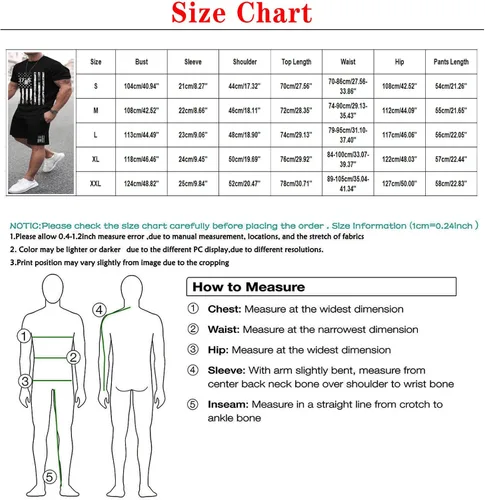 Vista 3 de Men's American Flag Shirt Shorts Set 4th of July 2 Piece Outfits Stylish Casual Summer Tracksuits Set Sport Jogger Suit