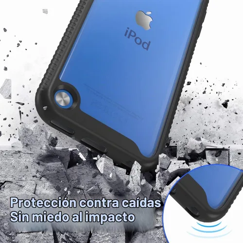 Vista 6 de Funda para iPod Touch 7ª generación, 2 en 1, a prueba de golpes, con 2 protectores de pantalla HD, protección híbrida resistente a los golpes
