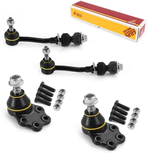 Vista 128 de Metrix Premium Chassis Parts - Juego de 4 piezas de articulación de rótula superior y barra estabilizadora delantera para Ford Ranger RWD 1998-2011