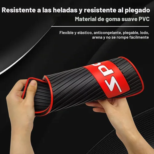 Vista 3 de 4 unidades de guardabarros universal de goma para coche, guardabarros de goma de material suave, protectores contra salpicaduras de goma universal
