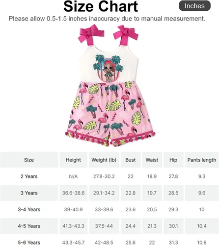 Vista 7 de L.O.L. Surprise! Mono sin mangas para niñas con lazo y bloques de color, color blanco, 2-6 años