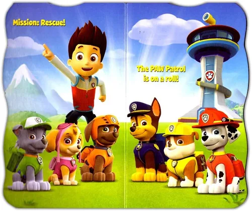 Vista 3 de PAW Patrol - Juego de libros de tablero de 4 formas para niños pequeños con colgador de puerta (Super Set)