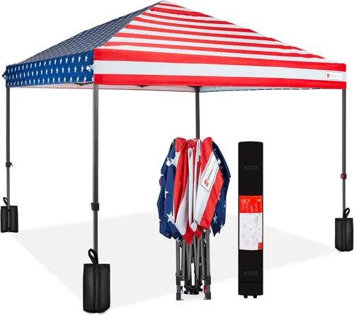 Vista 18 de Best Choice Products Carpa Toldo Desplegable de 10x10 pies para Instalación de 1 Persona, Refugio Portátil Instantáneo con Botón de 1 Toque