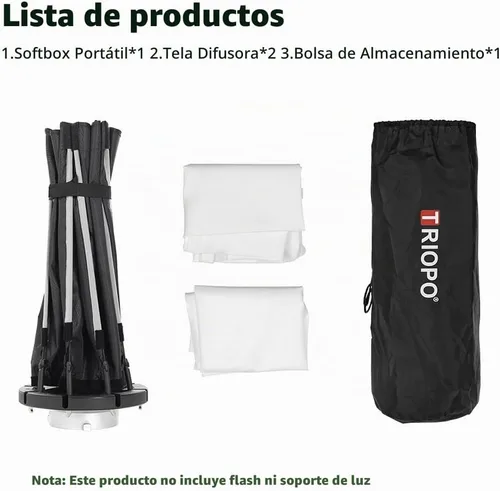 Vista 2 de TRIOPO 25.6inch / 65cm Octabox Softbox, Bowens Mount Quick Release