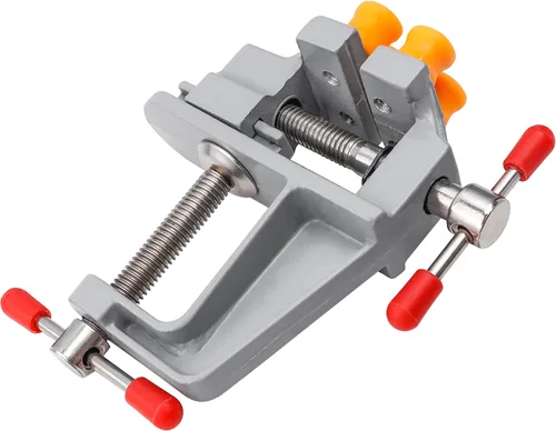 Vista 3 de Yakamoz Mini tornillo de banco para mesa pequeña, abrazadera de tornillo de banco, prensa de tornillo de banco de trabajo para fabricación de joyas