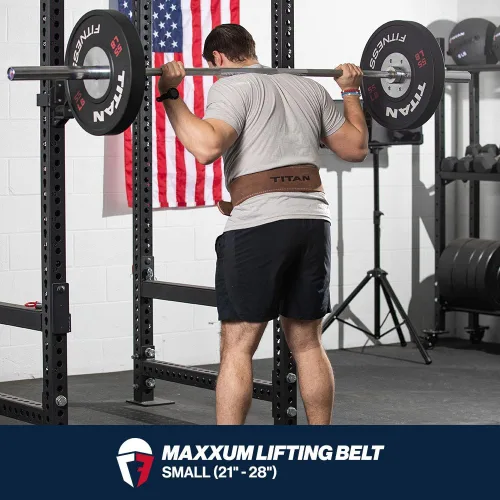 Vista 3 de Titan Fitness Maxxum Cinturones de elevación